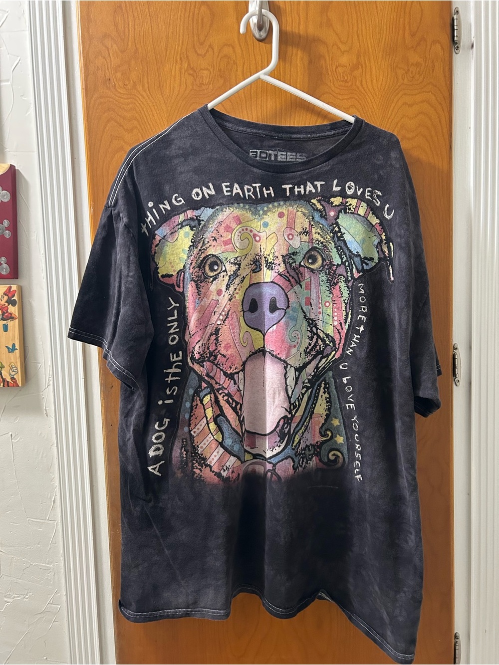 Multicolor Pit Bull Graphic Tee - Black - Unbranded